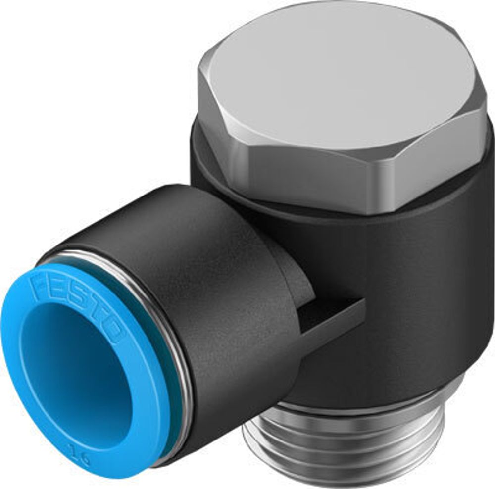 QSLV-G1/2-16 Угловой штуцер с цанговым зажимом и резьбой