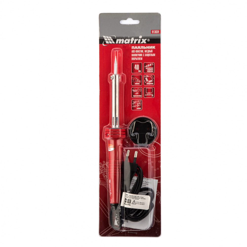 ПАЯЛЬНИК MATRIX  ABC-ПЛАСТ 220В 40W 913034
