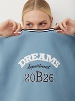 СВИТШОТ «DREAMS DEPARTMENT» ВИНТАЖНЫЙ СИНИЙ|МОЛОЧНЫЙ