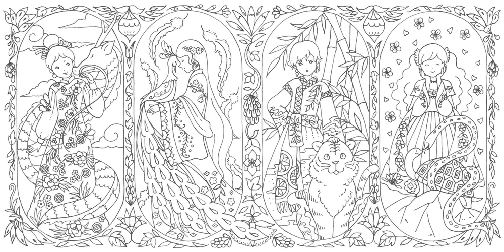 World Legend Fairy and the Magic of the Land of Travel. Coloring book