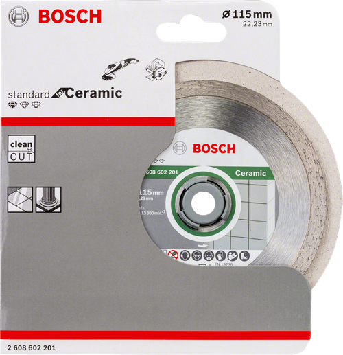Алмазный отрезной круг по керамике Bosch Standard for Ceramic 115x22.23x1.6x7 мм 2608602201