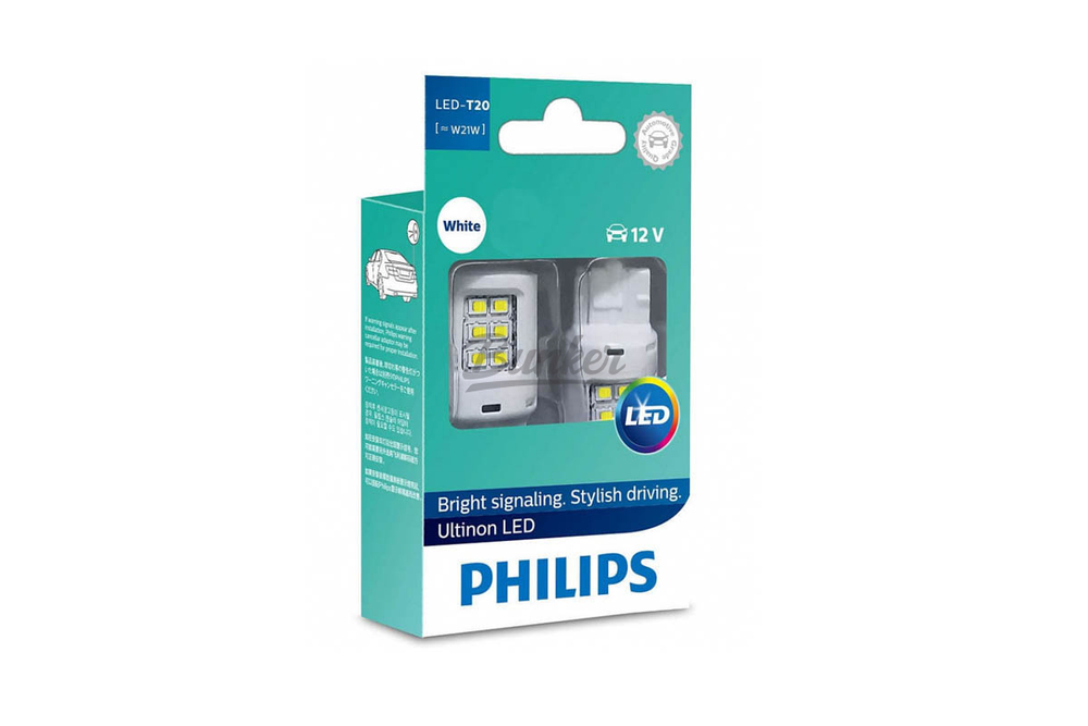 PHILIPS W21W 12V Лампа Ultinon LED white, X2