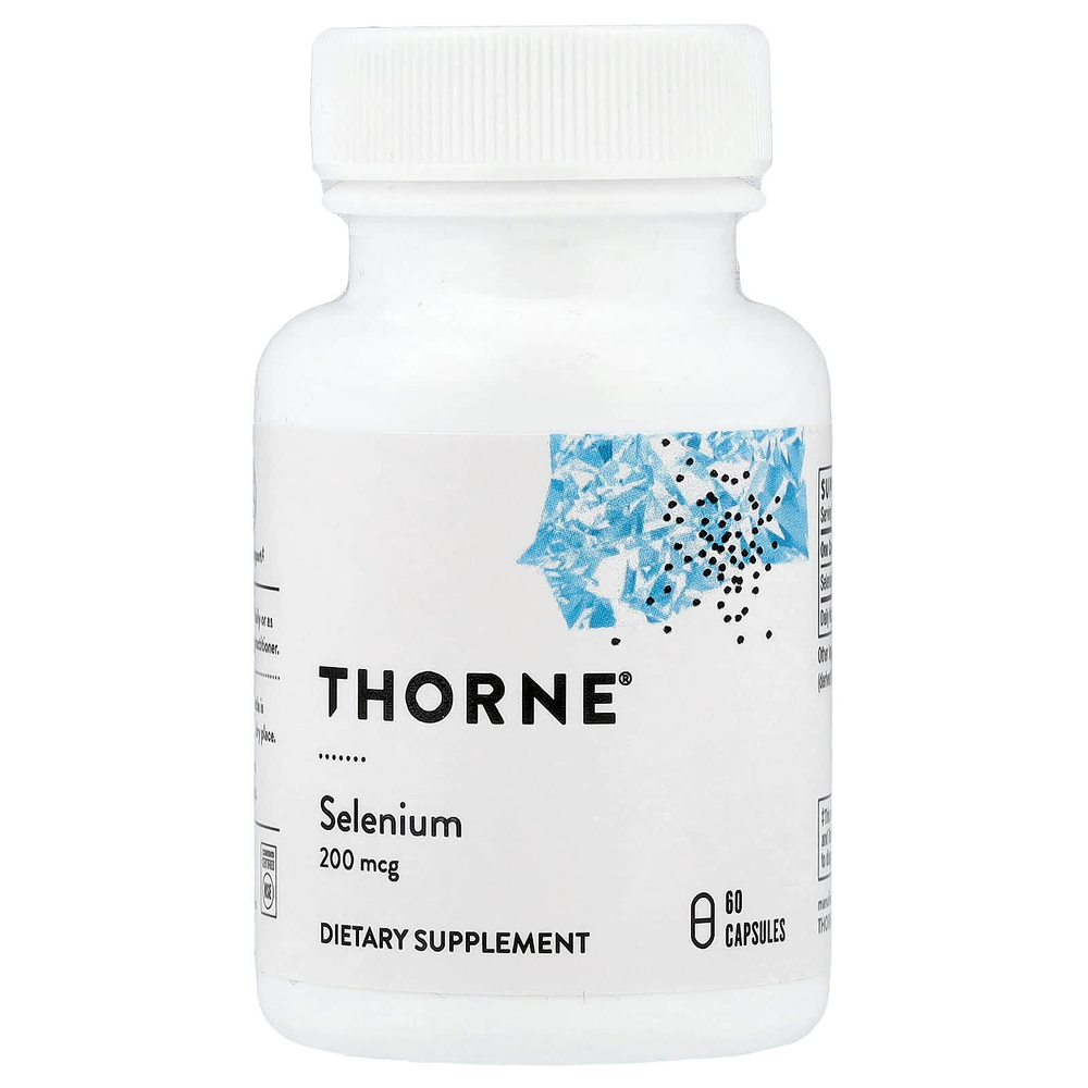 Thorne, селен, 200 мкг, 60 капсул