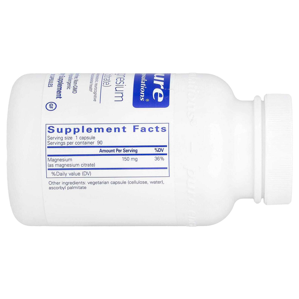 Pure Encapsulations, Магний (цитрат), 150 мг, 90 капсул
