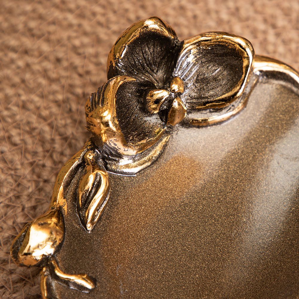 Мыльница Орхидея Калипсо Бронза