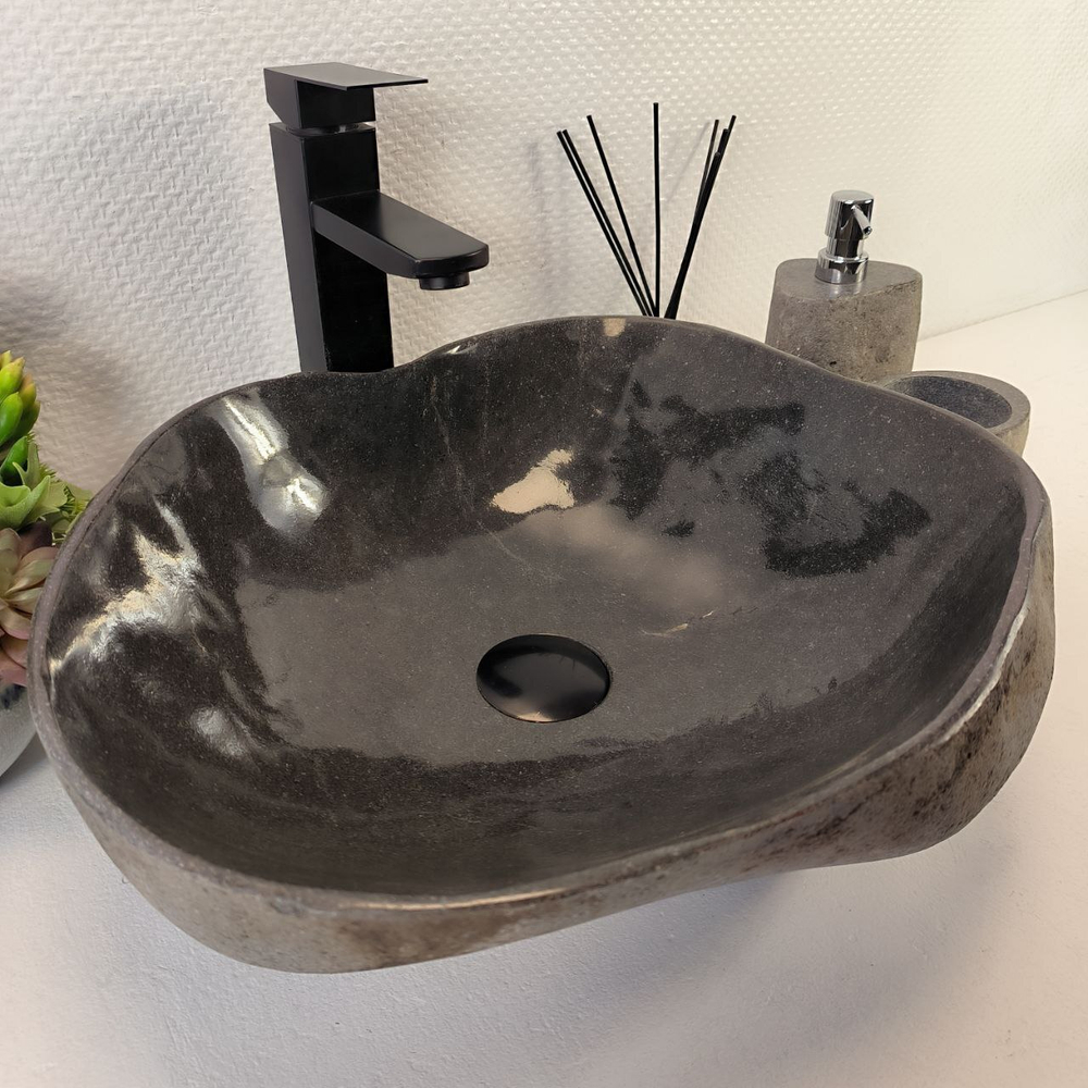 Раковина из речного камня RS-65391 43*39*15 0861