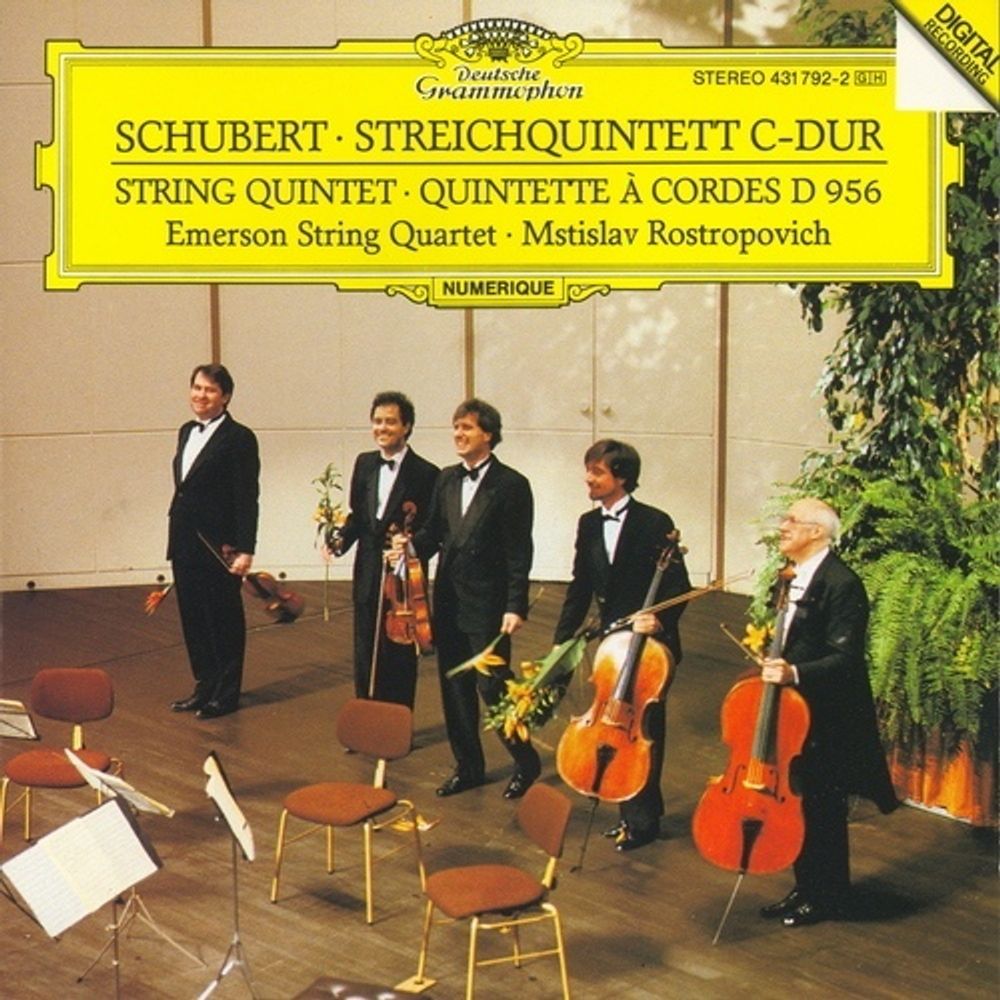 Schubert, Emerson String Quartet, Mstislav Rostropovich / String Quintet D 956 (LP)