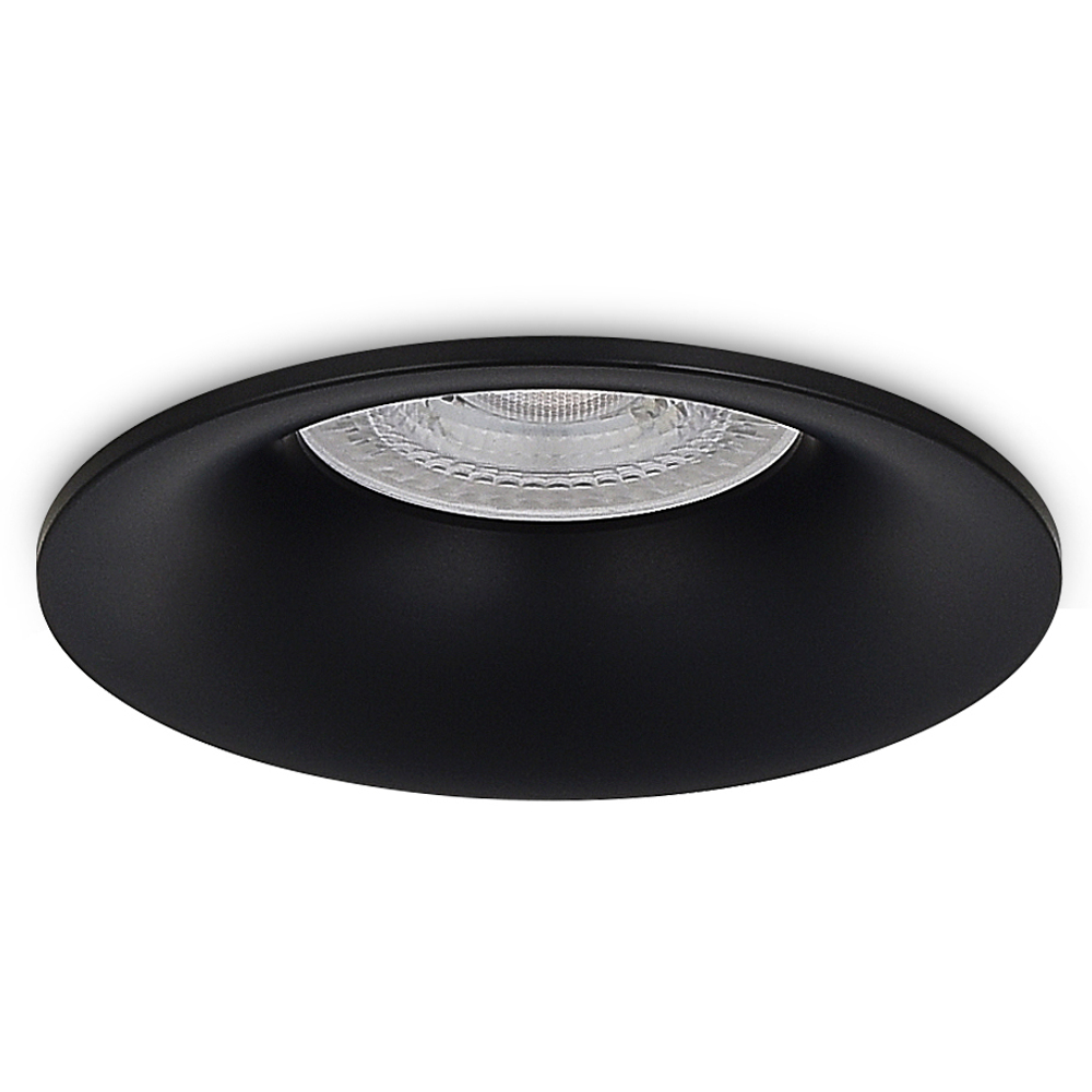 Светильник встраиваемый, GU10, D90xH35мм, IP20, черный, без лампы