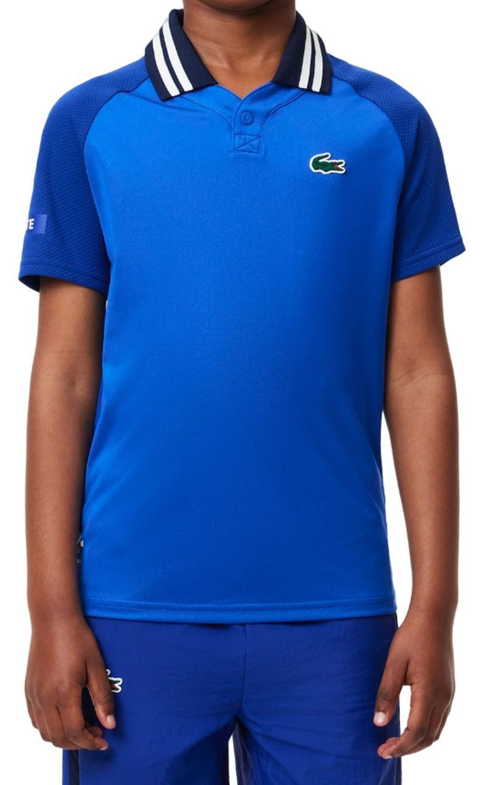 Футболка для мальчика теннисная Lacoste Sport X Daniil Medvedev Jersey Polo Shirt - blue/navy blue
