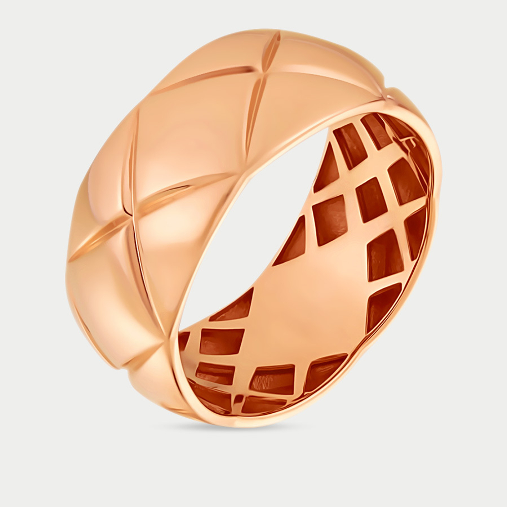Кольцо из розового золота 585 пробы без вставки для женщин (арт. 900501-1000)
