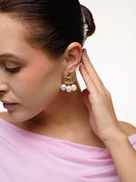 Серьги "Pearl Coin" Bicolor