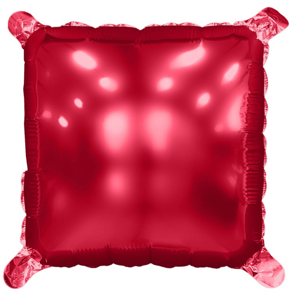Шар фольгированный Квадрат 40 см (Красный)