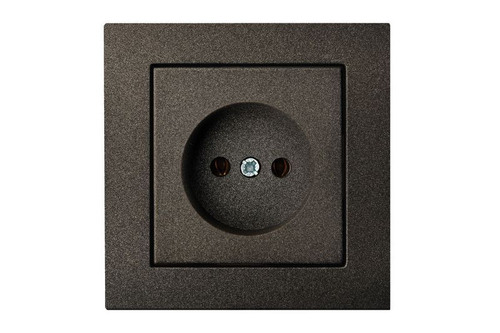 Розетка без Заземляющих Контактов Антрацит LIREGUS EPSILON