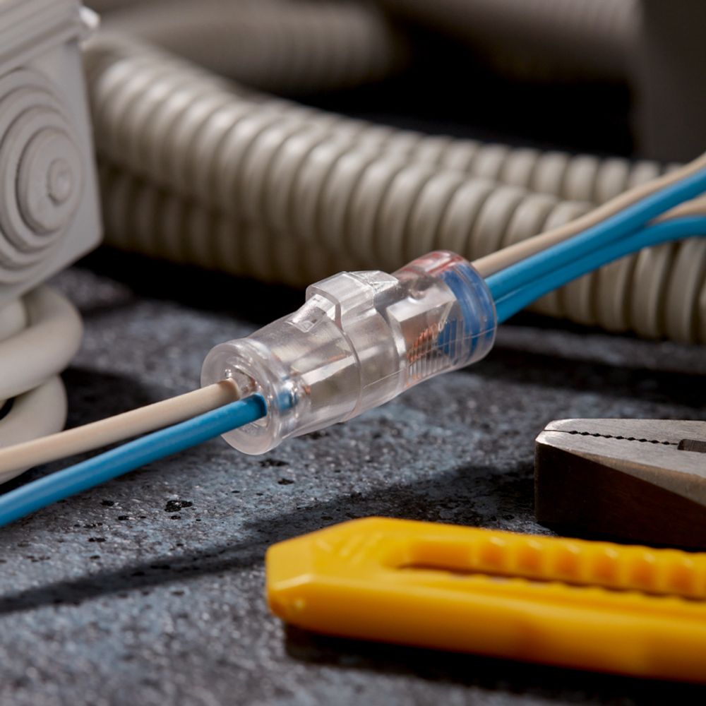 Экспресс-клемма СМК 2273-2x2R проходная разъемная 2 полюса 2х2-проводная 0,5-2,5мм² (50 шт/уп) REXAN