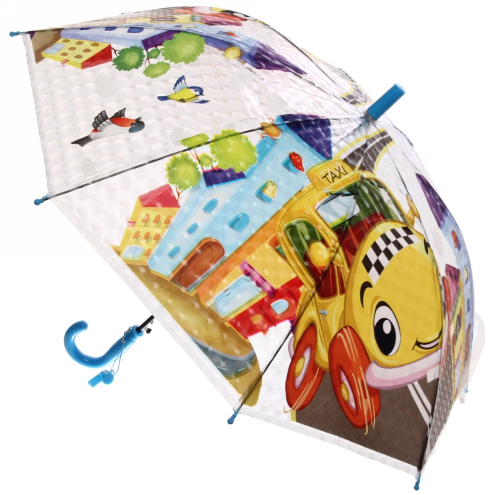 Зонт детский полуавтомат «Ultramarine - Озорные зверята», 8 спиц, d-86см, длина в слож. виде 65см