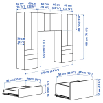 Гардероб - IKEA SMÅSTAD/SMASTAD/СМОСТАД ИКЕА,  181х240 см, белый/фиолетовый