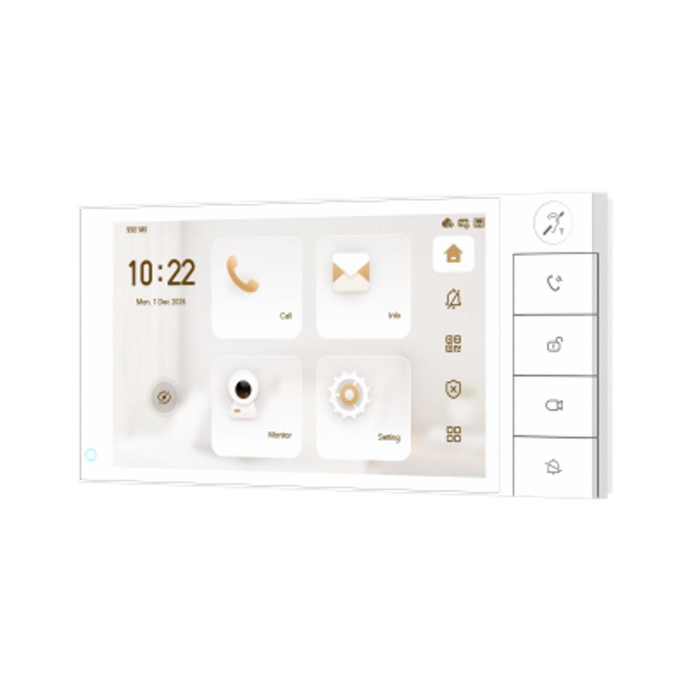 DHI-VTH5722BW-IWP Монитор видеодомофона IP, 2-проводный, 7 дюймовый с WiFi 2.4ГГц, (LInux), белый.