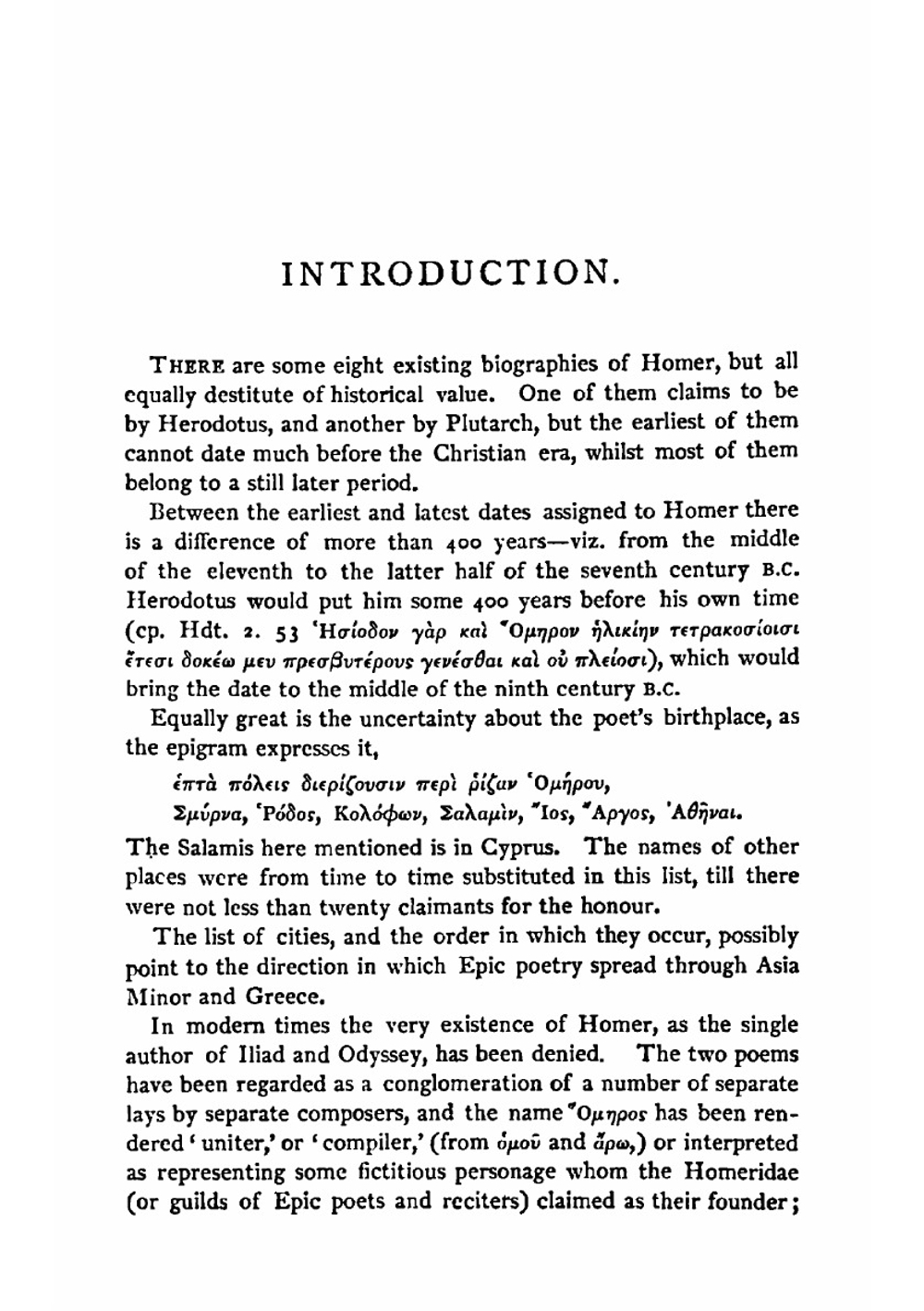 Odyssey: books I-XII. With introd., notes, etc. (Greek Edition) | Homer