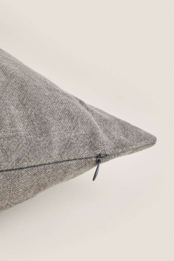 ZARA HOME ЛЬНЯНОЙ ЧЕХОЛ ДЛЯ ДЕКОРАТИВНОЙ ПОДУШКИ XXL, ТЕМНО-СЕРЫЙ