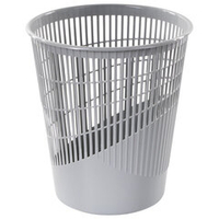 Корзина для бумаг, 11 л, сетчатая, серая, BRAUBERG