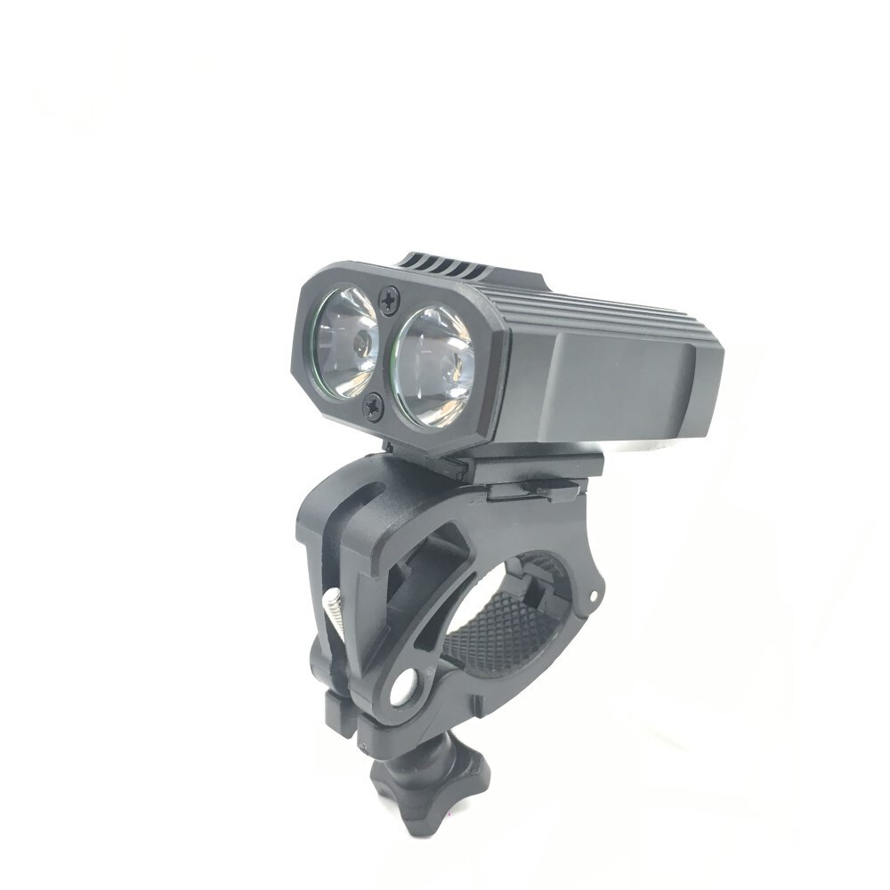 Фара Blind road Y16  передняя с подзарядкой, 2 LED T6 XPE. Цв. Черный. Аккумулятор: литий-полимерный