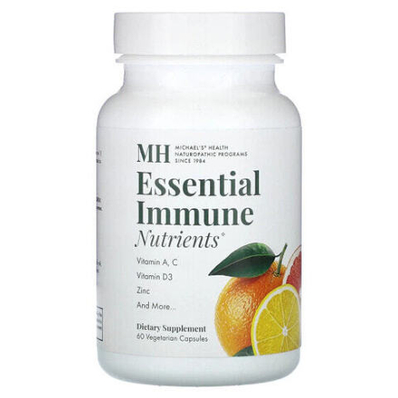 Витамин А Michael's Naturopathic, Essential Immune Nutrients, 60 вегетарианских капсул