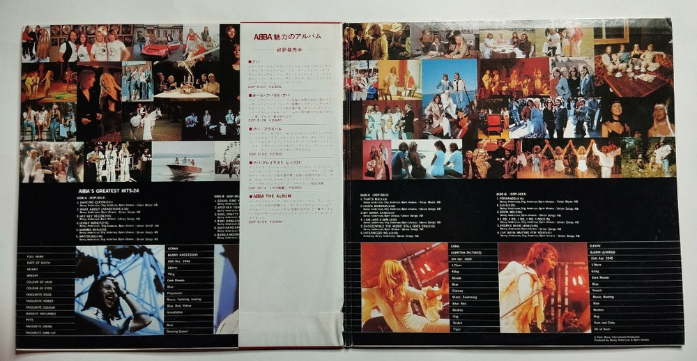Винтажная виниловая пластинка LP ABBAs Greatest Hits 24 (Japan 1977)