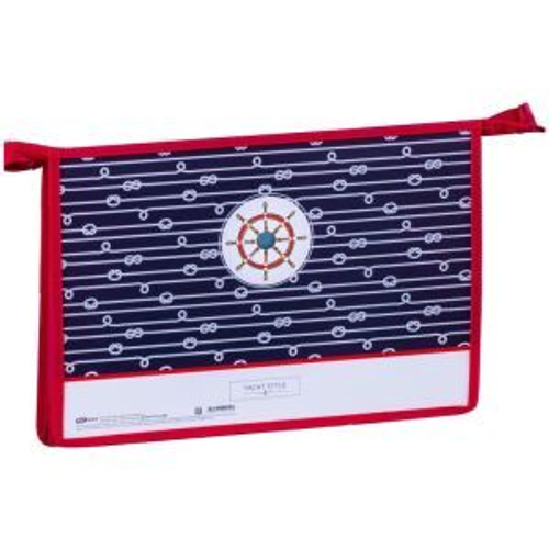 Папка для труда 2 отделения, А4, ArtSpace «Морской стиль», пластик, на молнии