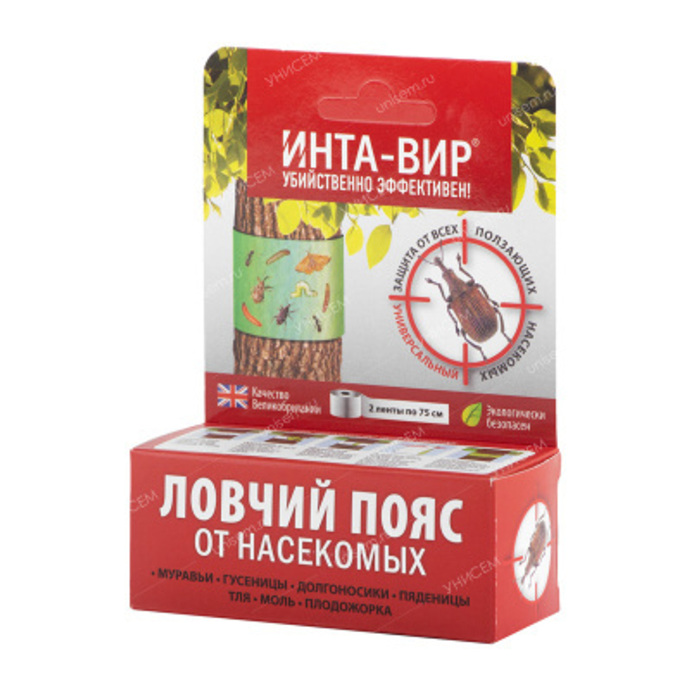 Средство Инта вир ловчий пояс от насекомых 75см
