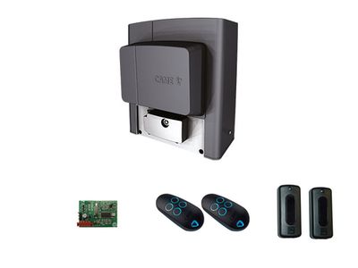 Комплект автоматики для откатных ворот на основе привода BX608AGS (встроенный блок управления ZBX6N,  радиоуправление с динамическим кодом, фотоэлементы)