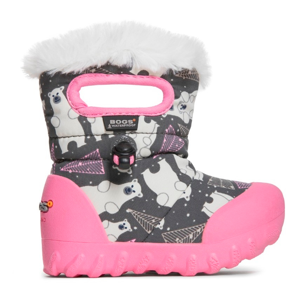 Сапоги утепленные детские Bogs B-Moc Bears Dark Grey