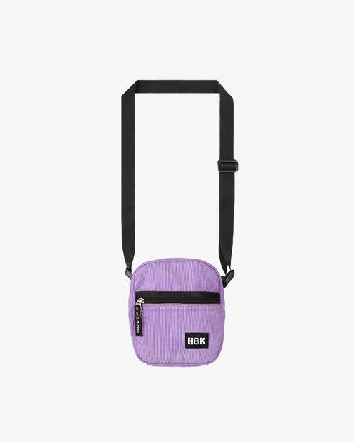 Сумка Hook Мессенджер Смол Вельвет колорблок фиолетовая