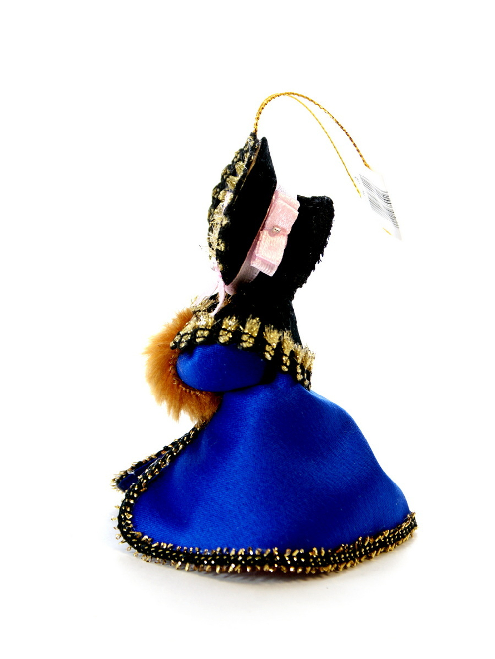 Кукла-подвеска Девушка пушкинской эпохи с муфтой