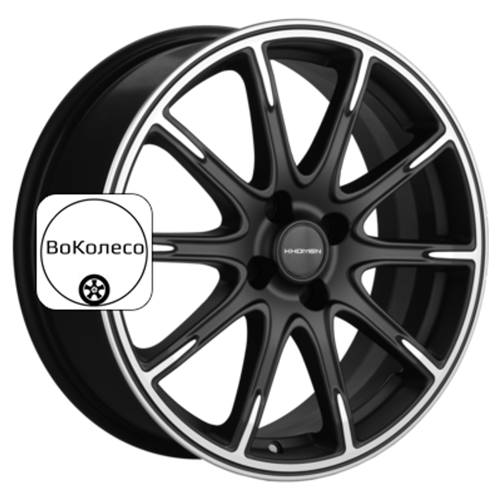 6,5x17/4x100 ET43 D60,1 KHW1707 (Lada Vesta Cross) Black-FP matt Khomen Wheels