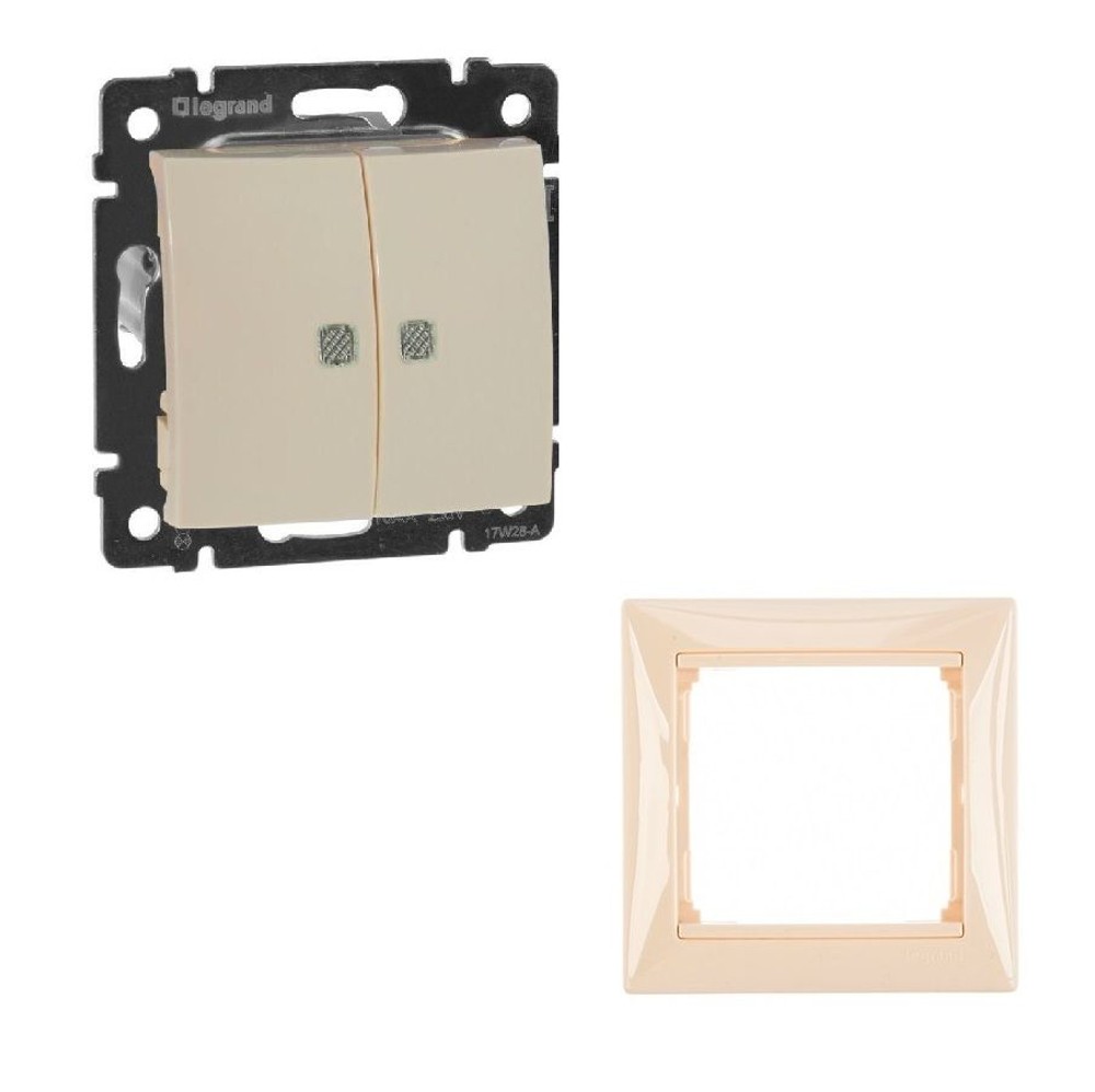 Legrand выключатель 4328 с рамкой 1 с/к