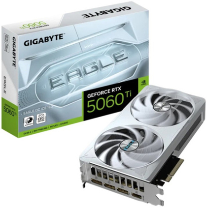 Видеокарта GIGABYTE GeForce RTX 5060 TI EAGLE OC ICE (GV-N506TEAGLEOC ICE-16GD)