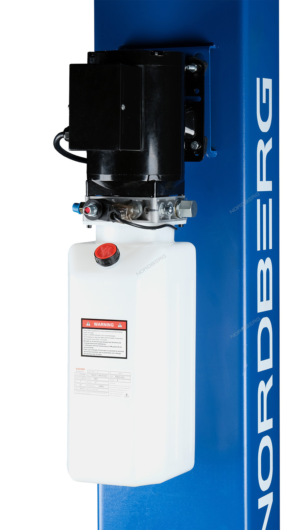 NORDBERG (N4120HE-4B) Подъемник 2х стоечный 380В, г/п 4т, с верхней синхронизацией, H=3.6 м, с электростопорами