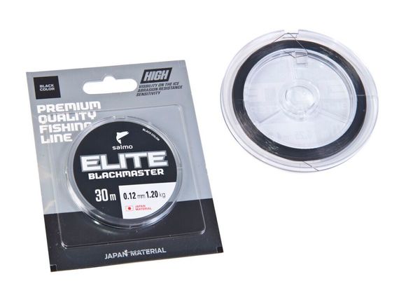 Леска монофильная зимняя Salmo Elite BLACKMASTER 30 м, 0,12 мм