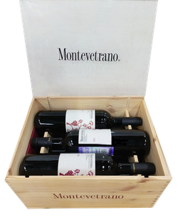 Montevetrano, Set Montevetrano 6 bottles Vintage 2009 - 2013 - 2014 in wooden case