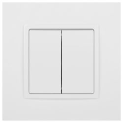 Переключатель ЭРА Elegance 14-1106-01 двойной 10АХ-250В IP20 белый