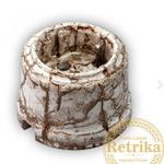 Розетка с заземлением цвет мрамор, Retrika / Интернет