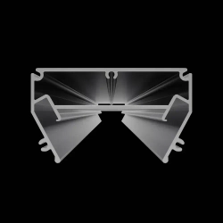 Трековая система освещения CITY 2TRA 220V Чёрный шинопровод осветительный двух-контактный однофазный трек в алюминиевом профиле для натяжных потолков 54x32x1500mm IP20 1.5 м.