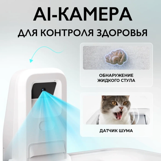 Открытый автоматический лоток с камерой Purobot Crystal Duo PETKIT