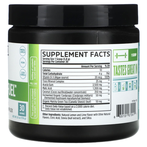 Zhou Nutrition, Hydro-Fuel, улучшенный комплекс электролитов, со вкусом лимона и лайма, 174 г (6,1 унции)