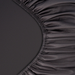 Простыня на резинке из премиального сатина темно-серого цвета из коллекции essential, 200х200х30 см