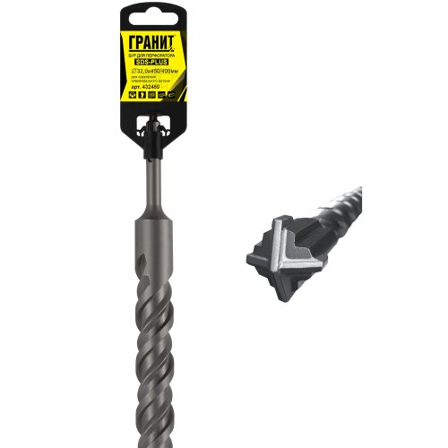 Бур ГРАНИТ SDS+ Quadro-X 32,0*450
