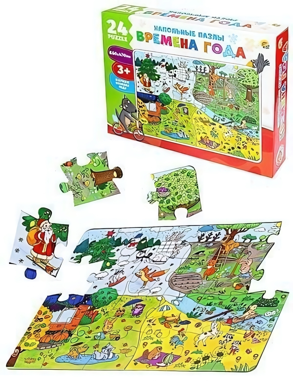 Напольный пазл 24эл. "Изучаем времена года" (поле 66*47см) (Арт. ИН-2433)