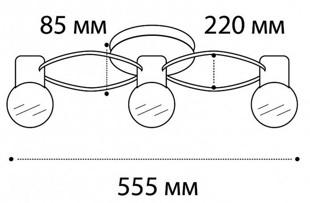 Потолочная люстра Italline Vega PL 6088/3 bronze