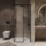 Душевой уголок Niagara Nova NG-6830-34BLACK 100х100 стекло прозрачное/профиль черный матовый