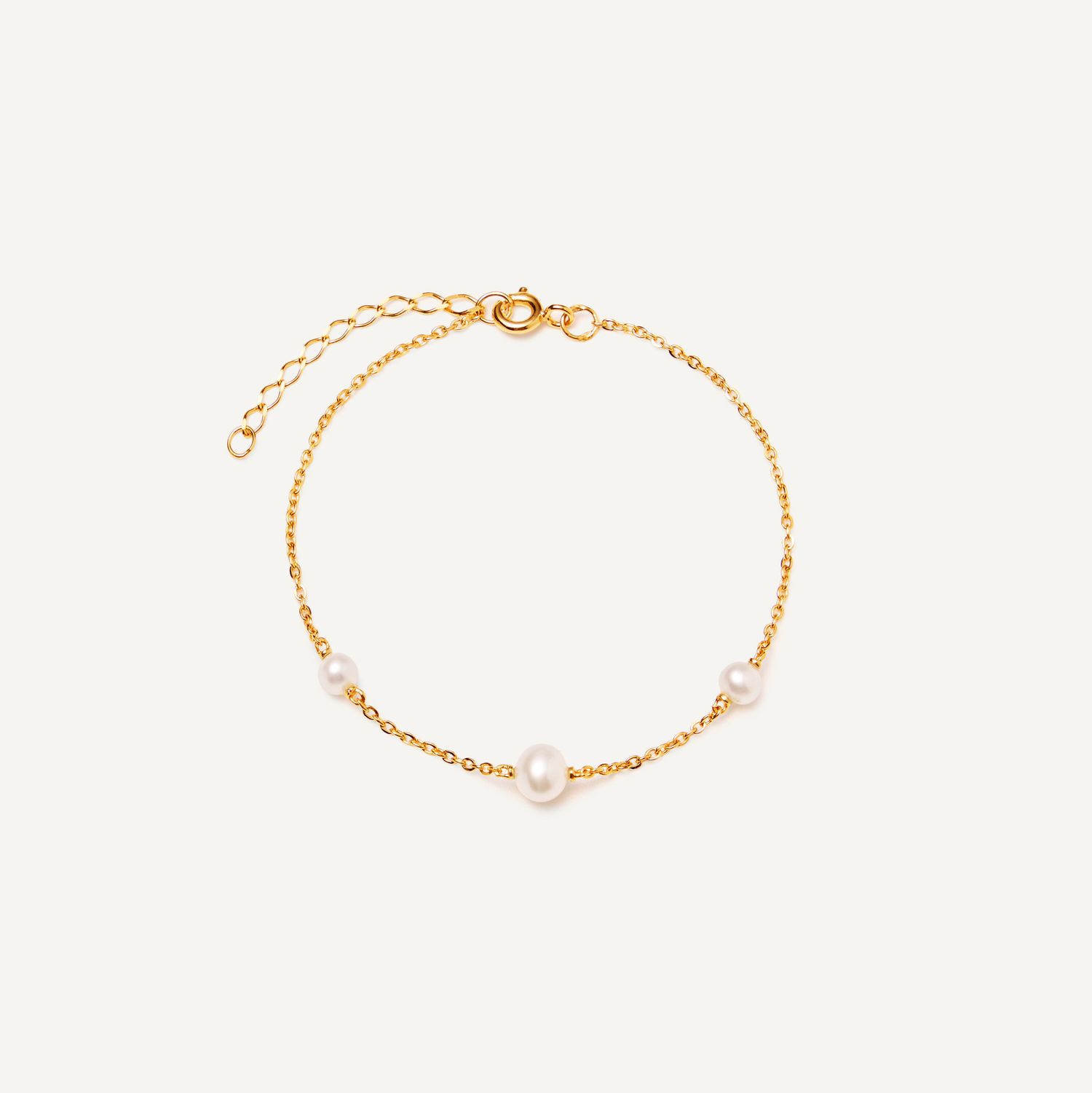 Браслет Three Pearls Bracelet Gold